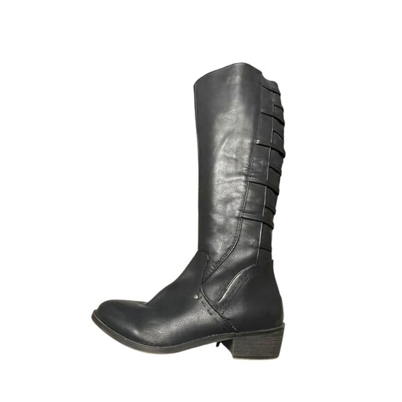 Rampage,Women Black Knee-High Boots With Side Zipper Size 7.5M - Picture 6 of 16